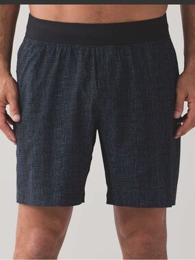 Lululemon T.H.E. Running Shorts Mens M Black Lined 7 Inseam Gym Training Workout